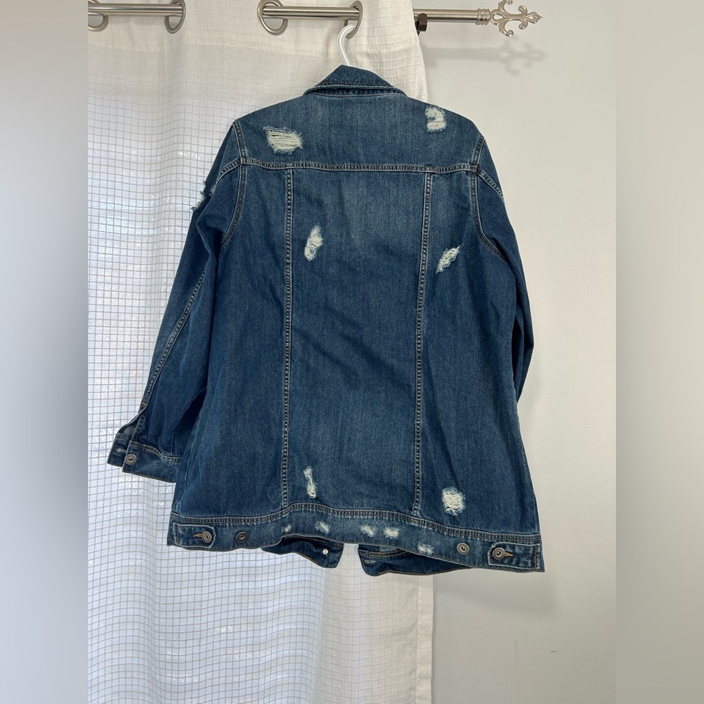 Torrid Distressed Denim Jacket - Picture 5 of 8